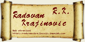 Radovan Krajinović vizit kartica